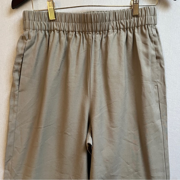 Oak + Fort Straight Leg Casual Tan Pull on Trouser Pants Sz M - Picture 4 of 11